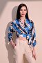 Women's Satin Double Breasted Blouse - 700-3234 - 2