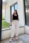 Women's Black Muslin Strap Blouse with Stitching Detail - 700-3423 - 6