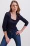 Women's Navy Blue Blouse - 700-3166 - 4