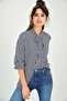 Ecru Striped Women's Blouse - 700-t4011-1080 - 4