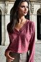 Women's Burgundy Blouse - 700-3327