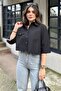 Women's Black Crop Shirt - 700-3533 - 4