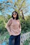 Women's Brown Knitwear Sweater - 700-K7108 - 5