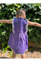 Baby Girl Dress Short Sleeve Ruffled Buckle Birthday Party Wedding Linen Casual Girl's Dress - 5