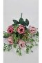 Dried Rose Multi-Layered 6 Head Rose Home Decor Potted Vase Ornament - 2