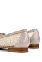 Women's Leather & Textile Beige Ballerina Shoes - 5