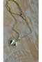 Sihra Accessories Steel Paperclip Chain Zircon Stone Heart Necklace Gold Color - 2