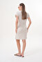 Shirt Collar Short Sleeve Striped Front Button Midi Length Maternity and Maternity Dress - 4
