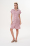 Shirt Collar Short Sleeve Striped Front Button Midi Length Maternity and Maternity Dress - 2
