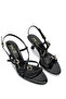 Women's Genuine Leather Black Patent Leather High Heels - 2