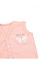Baby Girl Butterfly Embroidered Buttoned Seasonal Combed Cotton Vest - 2