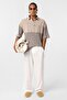 Washable Oversize Polo Neck T-Shirt Stone - 3