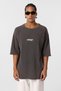 Washable Oversize Printed Knitwear T-Shirt Brown - 2