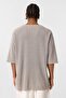 Washable Oversize Printed Knitwear T-Shirt Stone - 5