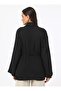 Cotton Muslin Kimono with Tie Detail - Black - Benin - 7