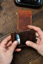 Saddle Clip-On Genuine Leather Handmade Men's Card Holder. Birthday & Father's Day & Valentine's Day Gift - 6