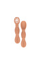 BabiesBasic Soft Tip BPA Free Silicone First Stage Training Spoon with Masher- Blush