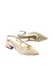 Kindep Closed Toe Short Wide Heeled Women's Shoes Beige - 2