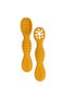 BabiesBasic Soft Tip BPA Free Silicone First Stage Training Spoon with Masher- Yellow