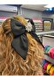 Star Stone Black Bow Buckle - Stone Bow Clip Buckle - Satin Clip Bow Buckle - 3