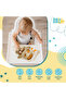 3 Piece Silicone Feeding Set, with Silicone Suction Plate, Spoon and Fork - Beige - 3