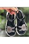 Velcro Girl Children's Sandals Fashion Stone Rabbit Figure Non-Slip (Light) Sole Sandals - 3