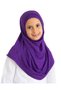 Children's Ready-To-Wear Headscarf Shawl Turban Viscose - Purple - 2