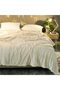 Silky Soft Single Blanket Off White 150x200cm Flannel Throw Blanket 280 GSM
