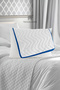 Zippered Air Conditioned Pillow 900 Gram Quilted Beaded Silicone Pillow Blue 50X70 cm - 3