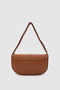 Selra Buckle Detailed Shoulder Bag with Magnet Closure and Inner Pocket Brown - 4