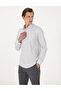 Khaki Italian Collar Striped Long Sleeve Shirt 50306074-Vr027 - 3