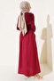 Women's Detachable Gather Detailed Garnished Dress - 3