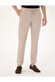 Beige Slim Fit Linen Blend Drawstring Waist Striped Canvas Pants 50301775-Vr011 - 2