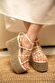 Spera White Staple Detailed Platform Women's Sandals