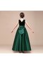 Girls' Crew Neck Velvet Evening Dress Dress Skirt Satin Dress - 2