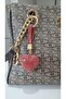 New Year's Luxury Gift Zircon Stone Red Heart Keychain 13.5 cm - 2