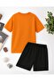 Unisex Absolutely No. Design Printed Tshirt Shorts Set - 2