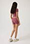 Burgundy Foldable Waist Detailed Shorts Lounge Shorts - 3