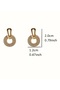 - Care. Stylish Round Gold Nail Earrings - 5