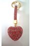 New Year's Luxury Gift Zircon Stone Red Heart Keychain 13.5 cm - 3