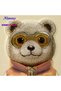 Compatible with iPhone 15 |   3D Real Embroidery Processing Premium Teddy Bear Case 2.0 with Zipper Closure and Glasses Detail - 2