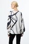 Patterned Boat Neck Blouse - 4