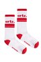 Retro Red 3Pack - Red - White Unisex Sports & Lifestyle Towel Sole Organic Cotton 3-Piece Sock Set - 3