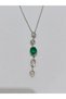 Y Necklace Green Olips Stone Steel Necklace Trend Women's Necklace - 2