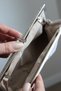 Women's Silver Glitter Textured Metal Framed Stone Detailed Evening Dress Clutch Bag - 5