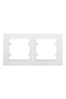 White dual frame - compatible frame for socket and switch - 2