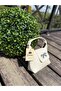 Women's Bow Detailed Cross Strap Hand and Shoulder Bag - 3