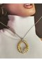 Vip Series - Oval V Zircon Stone Tarnish Free Stainless Steel Women's Necklace – Modern and Stylish Design - 2