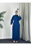 4532 - Crepe Hijab Double Set Blue - 3