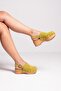 Women's Genuine Leather Clogs Sandals 6314 Pistachio Green